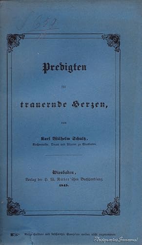 Seller image for Predigten fr trauernde Herzen for sale by Antiquariat Immanuel, Einzelhandel