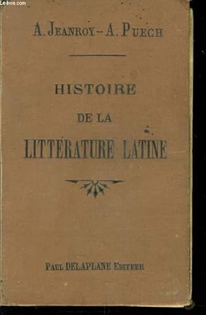 Bild des Verkufers fr HISTOIRE DE LA LITTERATURE LATINE zum Verkauf von Le-Livre