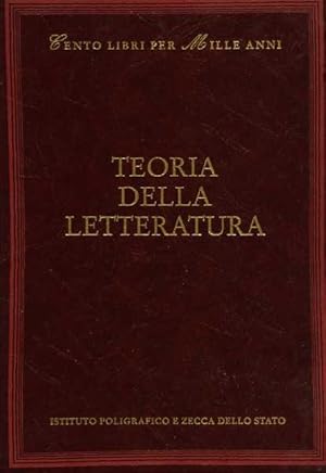 Bild des Verkufers fr Teoria della letteratura. Autori dall'indice: Dante, Petrarca, Boccaccio, Landino, Pico, Barbaro, Poliziano, Bembo, Tasso, Patrizi, Tesauro, Sforza Pallavicino, Gravina, Muratori, Vico, Beccaria, Alfieri, Visconti, Leopardi, Manzoni, Tenca, De Sanctis, Capuana, Pascoli, Croce, Pirandello, Serra, Debenedetti, Contini, Pasolini, Calvino. zum Verkauf von FIRENZELIBRI SRL