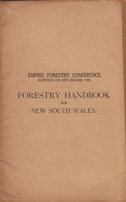 Imagen del vendedor de Forestry Handbook for New South Wales. a la venta por Berkelouw Rare Books