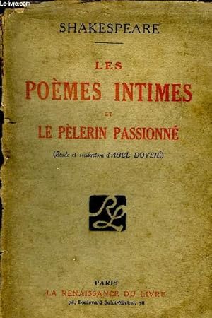 Seller image for Les pomes intimes et le plerin passionn for sale by Le-Livre