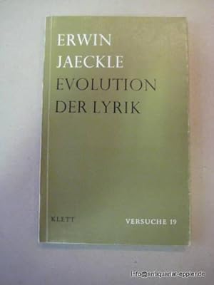 Bild des Verkufers fr Evolution der Lyrik (Reden und Glossen zur Tabulatur) zum Verkauf von ANTIQUARIAT H. EPPLER