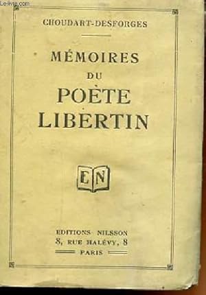 Imagen del vendedor de MEMOIRES DU POETE LIBERTIN a la venta por Le-Livre