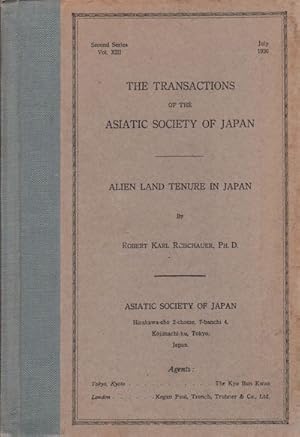 Seller image for Alien Land Tenure in Japan. for sale by Asia Bookroom ANZAAB/ILAB