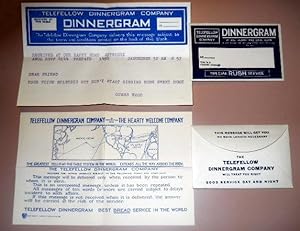 DINNERGRAMS, Set of 11 different messages from the Telefellow Dinnergram Company.