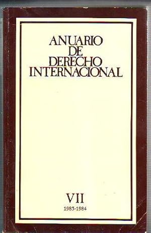 ANUARIO DE DERECHO INTERNACIONAL. TOMO VII, 1983-1984.