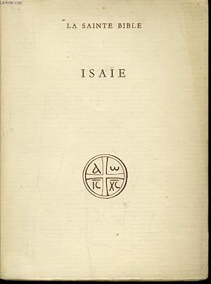 Bild des Verkufers fr LA SAINTE BIBLE : ISAE zum Verkauf von Le-Livre