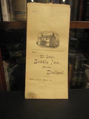 Paper Bag (!) with Illustration of "The Saddle Inn" Marton Blackpool ( W. Leigh )