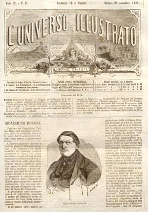 Bild des Verk�ufers f�r Ritratto in xilografia del musicista Gioacchino Rossini. zum Verkauf von studio bibliografico pera s.a.s.