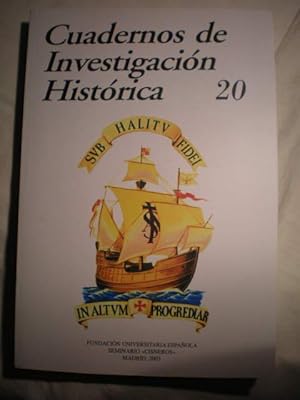 Immagine del venditore per Cuadernos de investigacin histrica. Num. 20 , 2003. venduto da Librera Antonio Azorn