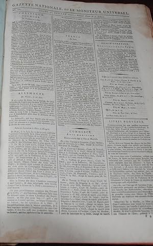 GAZETTE NATIONALE; ou Le Moniteur Universel. nos. 182-365. Jeudi, 1st Juillet 1790 - Second Annee...