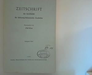 Seller image for Zeitschrift der Gesellschaft fr Schleswig-Holsteinische Geschichte, Achtzigster Band for sale by ANTIQUARIAT FRDEBUCH Inh.Michael Simon
