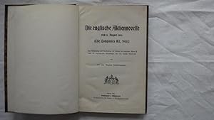Image du vendeur pour Die Englische Aktiennovelle Vom 8.August 1900. (The Companies Act, 1900) mis en vente par Malota