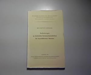 Beobachtungen zu lateinischen Sermonehandschriften der Staatsbibliothek München. Philosophisch-hi...