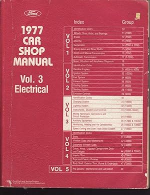 Imagen del vendedor de 1977 Car Shop Manual Vol. 3 Electrical a la venta por Jonathan Grobe Books