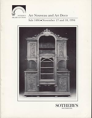 Seller image for Art Nouveau ; Art Deco Sale 1486 (November 17 ; 18, 1994) for sale by Jonathan Grobe Books