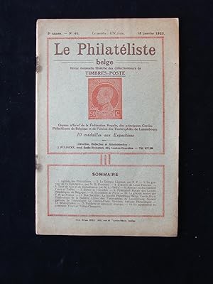 Le Philatéliste belge: 5e année, No 40: 15 janvier 1925