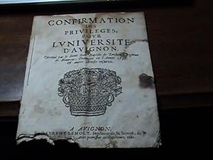 1682 UNIVERSITY OF AVIGNON PAMPHLET CONFIRMING PRIVILEGES AND THE ARRESTS OF MANY NOTABLES