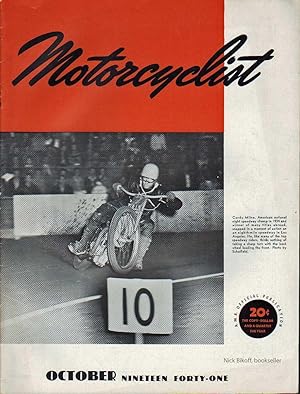 Immagine del venditore per MOTORCYCLIST, NO. 529, OCTOBER 1941 Official Publication American Motorcycle Association venduto da Nick Bikoff, IOBA