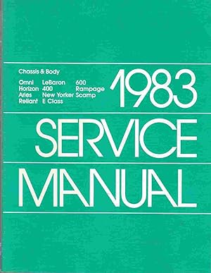 Chrysler Corporation Chassis-Body Service Manual 1983