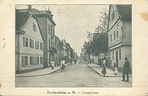 Bild des Verkufers fr Ansichtskarte / Postkarte: Fechenheim a. M. - Langstrasse 1914 zum Verkauf von Verlag IL Kunst, Literatur & Antiquariat