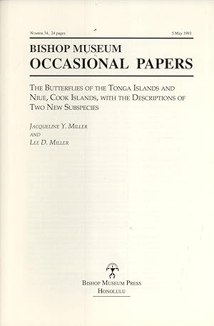 Seller image for The Butterflies of the Tonga Islands and Niue, Cook Islands, With the Descriptions of Two New Subspecies (Occasion Papers, 34) for sale by Masalai Press