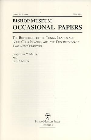 Imagen del vendedor de The Butterflies of the Tonga Islands and Niue, Cook Islands, With the Descriptions of Two New Subspecies (Occasion Papers, 34) a la venta por Masalai Press