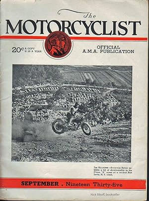 THE MOTORCYCLIST, NUMBER 456, SEPTEMBER 1935 Official A. M. a Publication