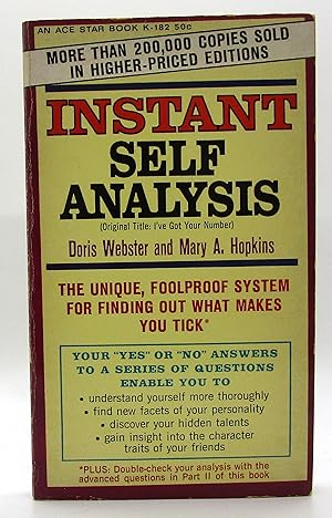 Image du vendeur pour Instant Self Analysis mis en vente par Book Nook