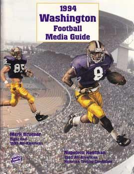 Image du vendeur pour 1994 University of Washington Football Media Guide. mis en vente par Wittenborn Art Books