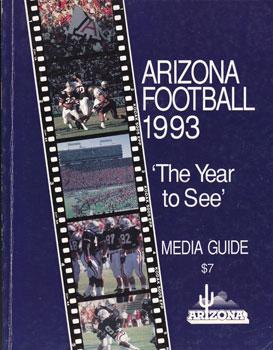 Imagen del vendedor de 1993 Arizona Football Media Guide. a la venta por Wittenborn Art Books