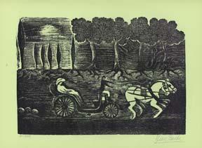 Untitled Woodcut (Carriage at Night).