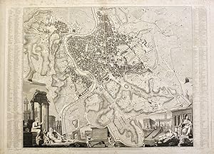 Plan topographique de Rome moderne avec les changemens et accroissemens nouveaux.