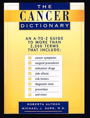 Imagen del vendedor de The Cancer Dictionary a la venta por Ray Dertz