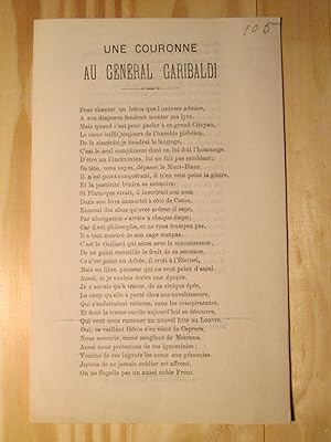 Une couronne au Général Garibaldi