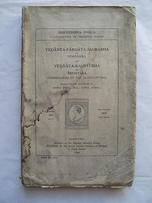 Vedanta-parijata-saurabha of Nimbarka, and Vedanta-kaustubha of Srinivasa : Commentaries on the B...