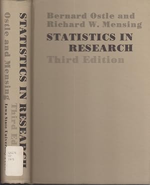 Seller image for Statistics In Research for sale by Jonathan Grobe Books