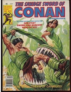Image du vendeur pour The Savage Sword of Conan, # 42 July 1979, The Devil-Tree of Gamburu / A Gazetteer of the Hyborian World of Conan Including the World of Kull and an Ethnogeographical Dictionary , Part IX / Kings of the Night mis en vente par Nessa Books