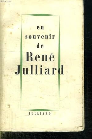 Image du vendeur pour EN SOUVENIR DE RENE JULLIARD. mis en vente par Le-Livre