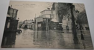 Bild des Verkufers fr Carte Postale Ancienne - 145-PARIS INONDE. (Janvier 1910 - Crue maximum : 9m50) Rue Gros  Auteuil. zum Verkauf von JOIE DE LIRE