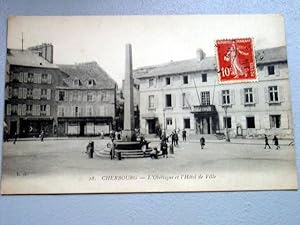 Image du vendeur pour Carte Postale Ancienne - 28 - CHERBOURG - L'Oblisque et l'htel de ville. mis en vente par JOIE DE LIRE