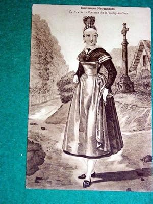 Image du vendeur pour Carte Postale Ancienne - Costumes Normands. Costume de St Valry -en-Caux. mis en vente par JOIE DE LIRE