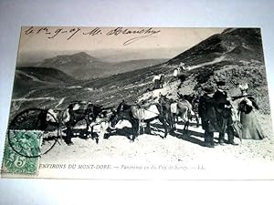 Bild des Verkufers fr Carte Postale Ancienne - ENVIRONS DU MONT-DORE. Panorama vu du Puy de Sancy. LL zum Verkauf von JOIE DE LIRE