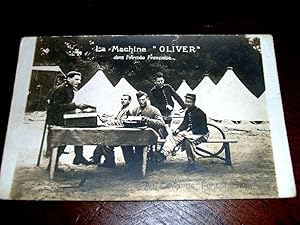 Imagen del vendedor de Carte Postale Ancienne - La Machine "OLIVER" dans l'Arme Franaise. Au Camp de Fontainebleau. a la venta por JOIE DE LIRE