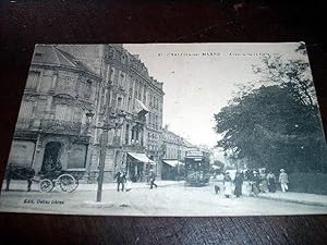 Bild des Verkufers fr Carte Postale Ancienne - CHALONS-sur-MARNE - Avenue de la Gare. zum Verkauf von JOIE DE LIRE