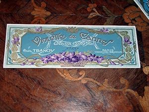 Bild des Verkufers fr Etiquette des annes 1900 - Savon Violette de Cannes. Paul Tranoy - Paris - Tourcoing - Bruxelles - N 837 zum Verkauf von JOIE DE LIRE