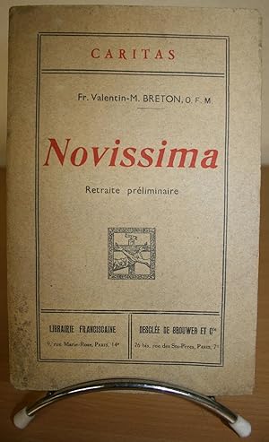 Seller image for Novissima. Retraite prliminaire. for sale by JOIE DE LIRE