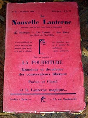 La Nouvelle Lanterne, N°21 - 11 janvier 1929 - La Politique - Les Lettres - Les Idées. La Pourrit...