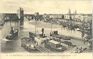 Bild des Verkufers fr Carte Postale Ancienne - 87 - LA ROCHELLE - Le Port et l'Embarcadre des Bateaux pour l'Ile de R. zum Verkauf von JOIE DE LIRE