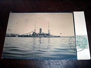 Imagen del vendedor de Carte Postale Ancienne - PHOTOGRAPHIE MARINE. Voyage date du 03-04-1906. a la venta por JOIE DE LIRE